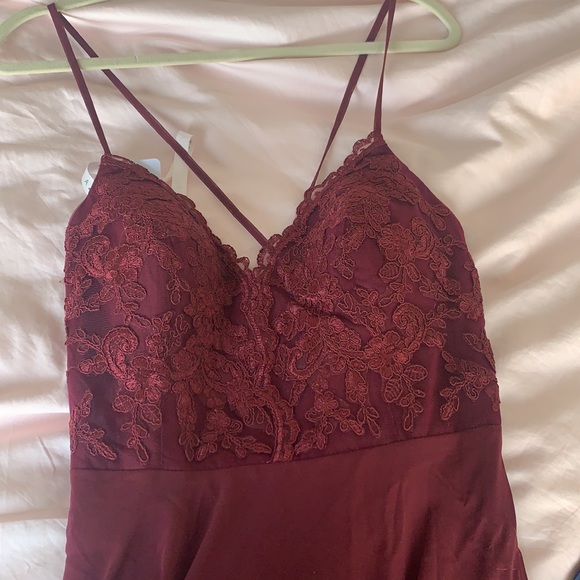 Azazie Cabernet floor length dress, never been worn, size 10 - Picture 3 of 4